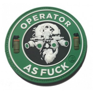 Шеврон Operator as Fuck PVC
